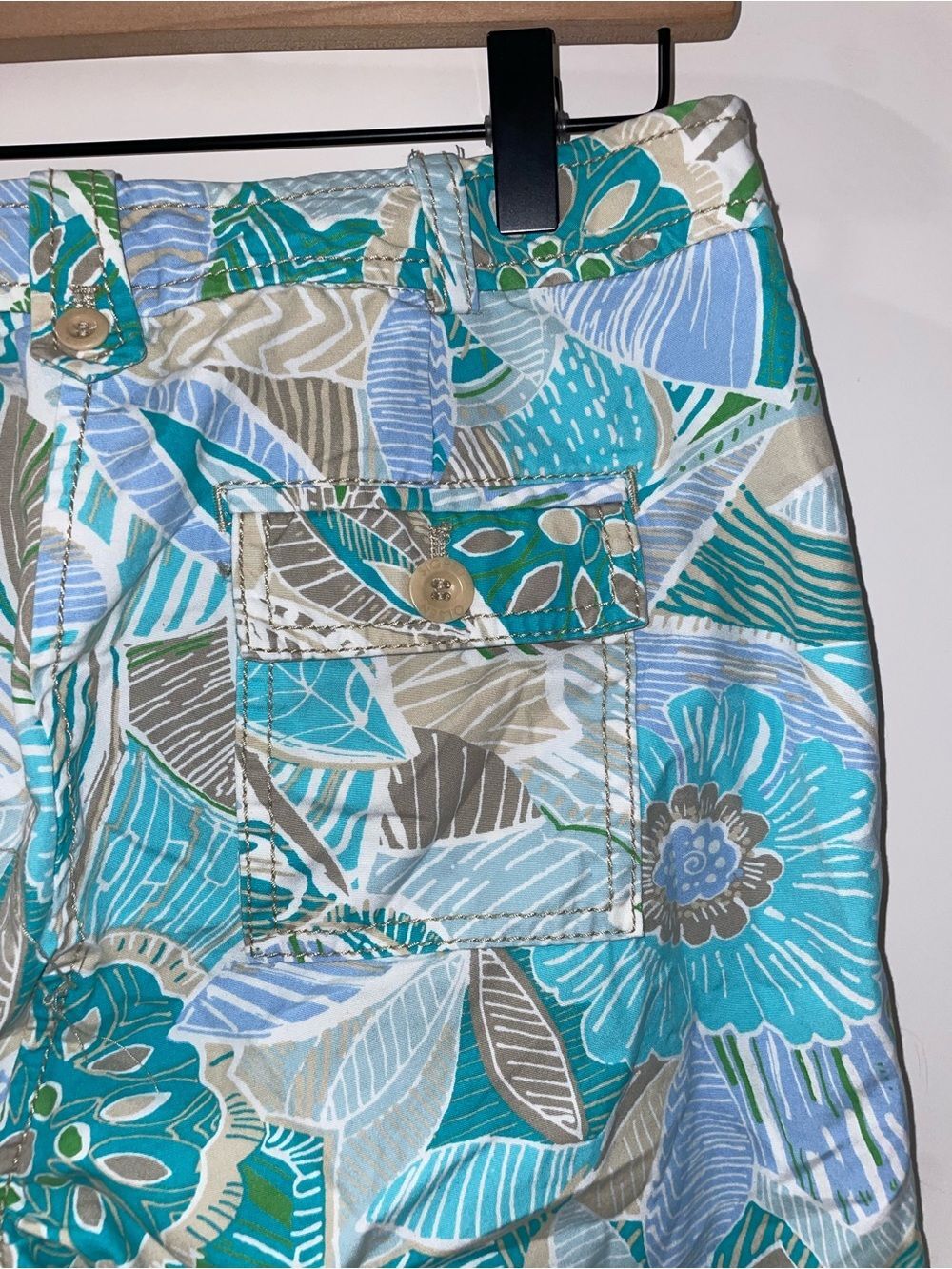 Sigrid Olsen Tropical Floral Capri Pants | Size 4 | 100% Cotton - Picture 5 of 11